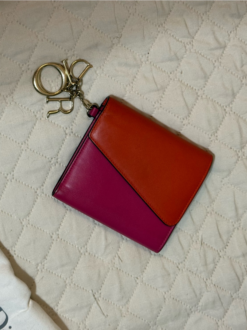 Dior colorblock wallet